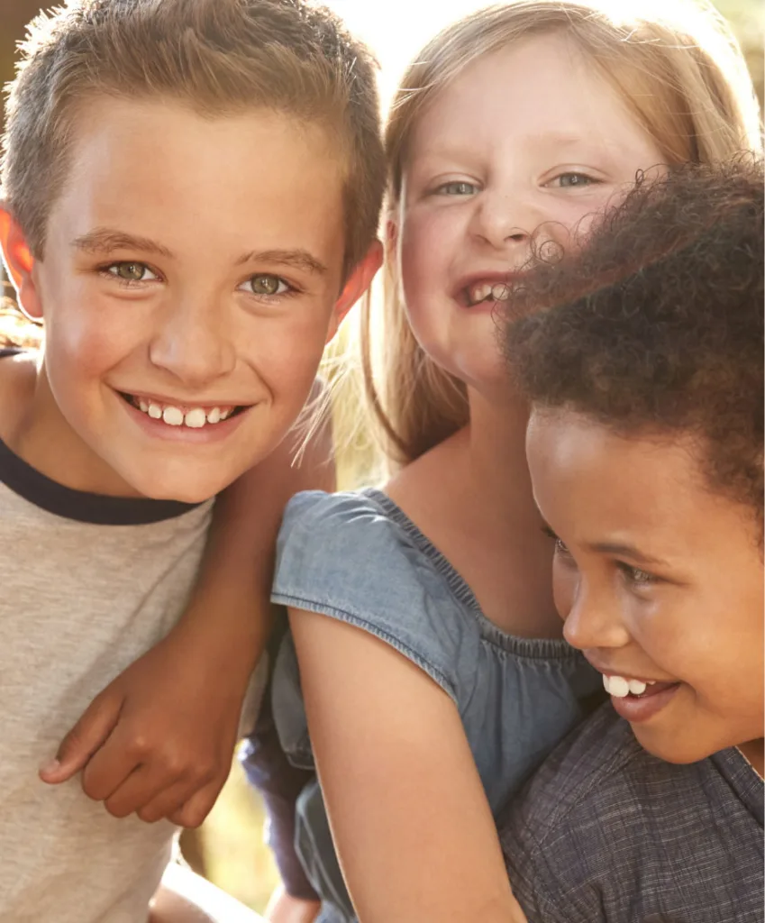 Three kids excited about their treatment options